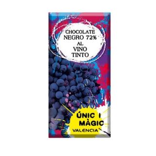 Chocolate negro al vino tinto 125grs.