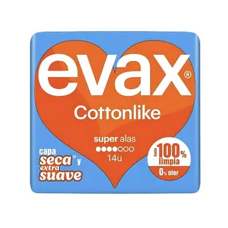 Pensos Higiénicos Super Alas - Evax Cotonline 14un.