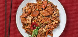 Teletina sa šampinjonima I povrćem