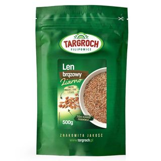 Len brązowy ziarno 500g Targroch