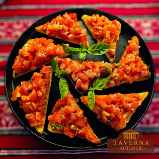 Bruschete cu rosii si busuioc