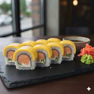 Філадельфія чедр з запеченим лососем