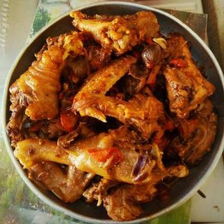 Panfried Kienyeji Chicken