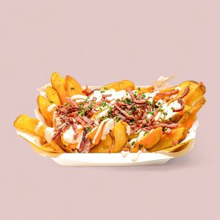 Top Fries Cheese  & Bacon.