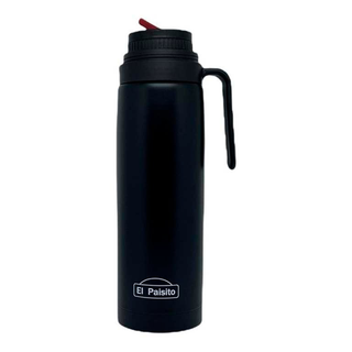 Termo acero Inox. 1l con pico vertedor. Negro (2707)