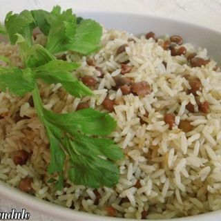 Moro de guandules con ternera