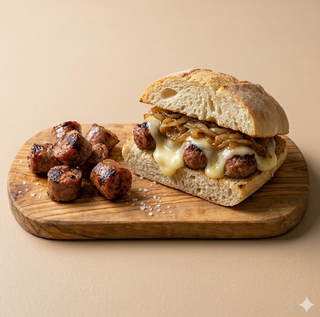 Tocchi di salsiccia, mangia e bevi