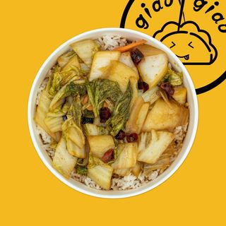 Riso con cavolo cinese aspro