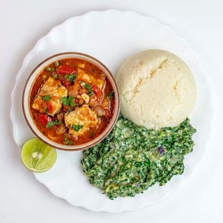Fish Wet/Stew + Veg with Ugali
