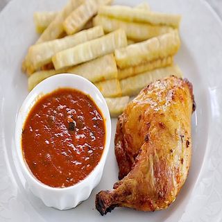 Yam Fries And Chicken Lap