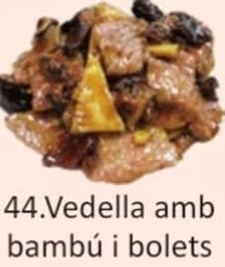 44. Vedella Amb Bambú I Bolets