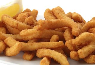 Rabas De Calamar rebozadas.