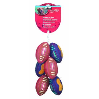CAMON Igračka za pse Lopta Ragbi, vinil/pliš 19cm, raznih boja (KOD CAM-A320/L)