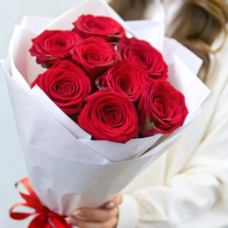 Bukiet 9 róż czerwonych premium 