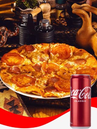 პიცა "საფირმო" + კოკა-კოლა 0.33ლ