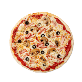 Pizza Fiambre e Cogumelos