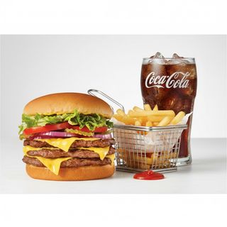 Menu triplo cheese burger