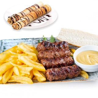 Maxi Menu: Mititei la Gratar cu Cartofi prajiti