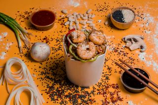 ბრინჯის ატრია კრევეტებით