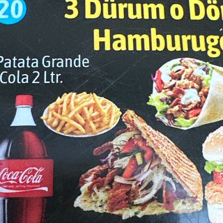 Oferta 3 ( Durums o doners (3 uds) +  patata (1 ud) + Coca-Cola Original 2L