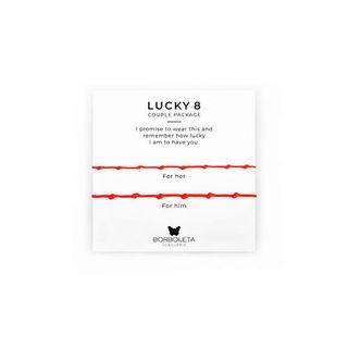 “Lucky 8” paket narukvica za parove - Crvena (L8P-RD)
