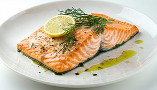 Сьомга филе на плоча