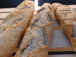 Barra de pan elaborada con masa madre