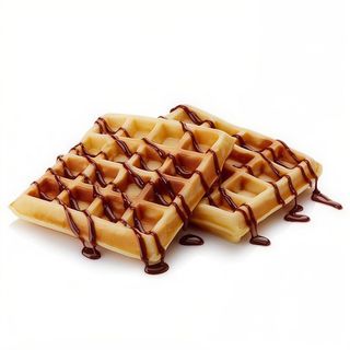 Gofre con sirope de chocolate