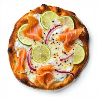 Pizza salmone e lime
