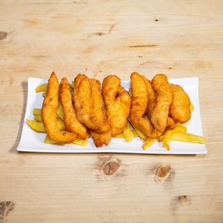 Tiras de pollo rebozadas caseras