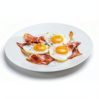 Huevos con jamón
