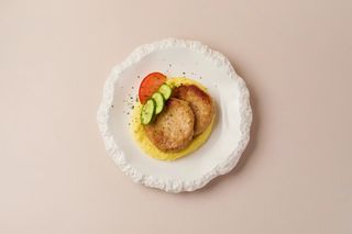 Куриная котлета с пюре 