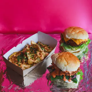 Zestaw 2x burger + duże fryty