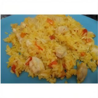 Arroz con ternera en salsa curry