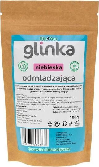 GLINKA KOSMETYCZNA NIEBIESKA ODMŁADZAJĄCA 100 g - BIOMIKA