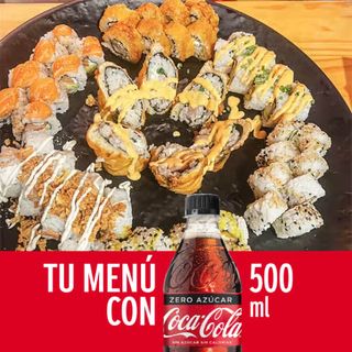 Combo 2 de sushi + Coca-Cola Sabor Original Botella 330Ml.
