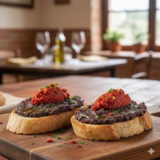 Bruschetta paté di olive e 'nduja