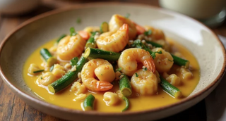 Langostinos Con Salsa Curry