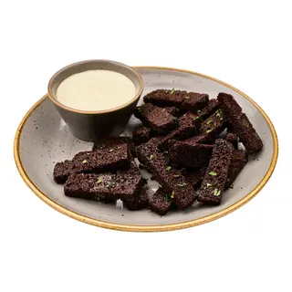 Грінки часникові з соусом Ранч (120г)