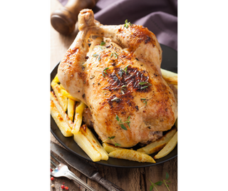 Poulet Entier rôti à la broche