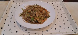 Masa de arroz com frango