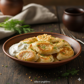 Pierogi z mięsem z barszczem czerwonym