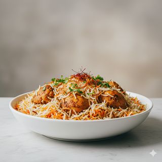 Chicken seekh kabab biryani