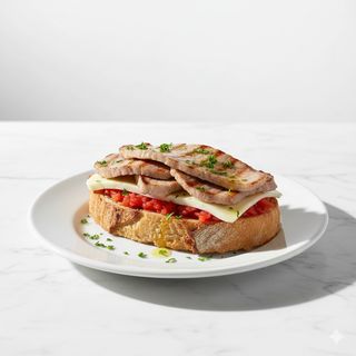 Bocadillo Lomo Con Tomate Y Queso