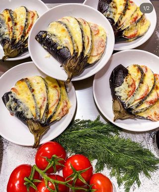 Баклажанный веер