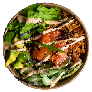 Боул-поке з лососем та авокадо (312гр)