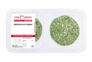 Burger de pollo con espinacas (2 uds)