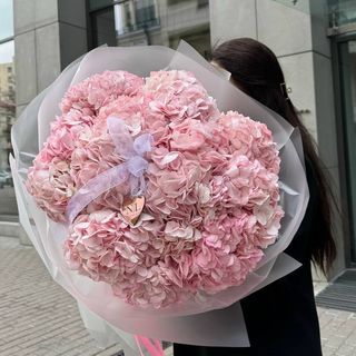 Рожева гортензія 1шт