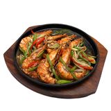 117. Кралски скариди на гореща метална плоча (7бр)