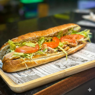 Bocadillo De Bacon Con Pechuga De Pollo